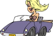 Plavusha vo salon za avtomobili