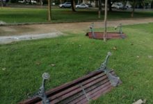 Iskrsheni klupi vo park Makedonija