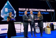 Директорот на ТАВ Македонија, Метин Батак, ја прими ASQ-наградата за скопскиот аеродром од Meѓународниот Совет на Аеродроми