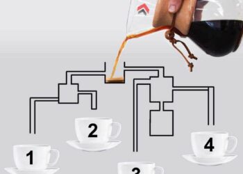 Логичка загатка: Која шоља прва ќе се наполни со кафе?