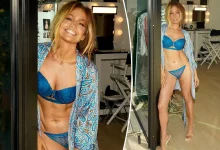 DHenifer Lopez pozirashe vo sina chipkasta dolna obleka