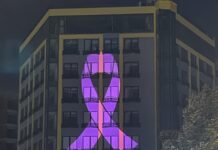 (ВИДЕО) Силно светна розова панделка во Скопје