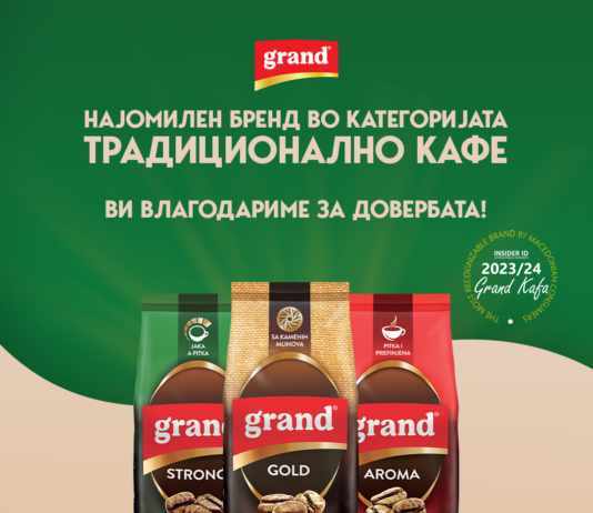Гранд кафе и оваа година е најпрепознатлив бренд во категоријата „Традиционално кафе“