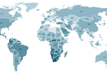 Светска карта според просечниот коефициент