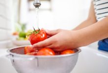 миење сезонското овошје и зеленчук