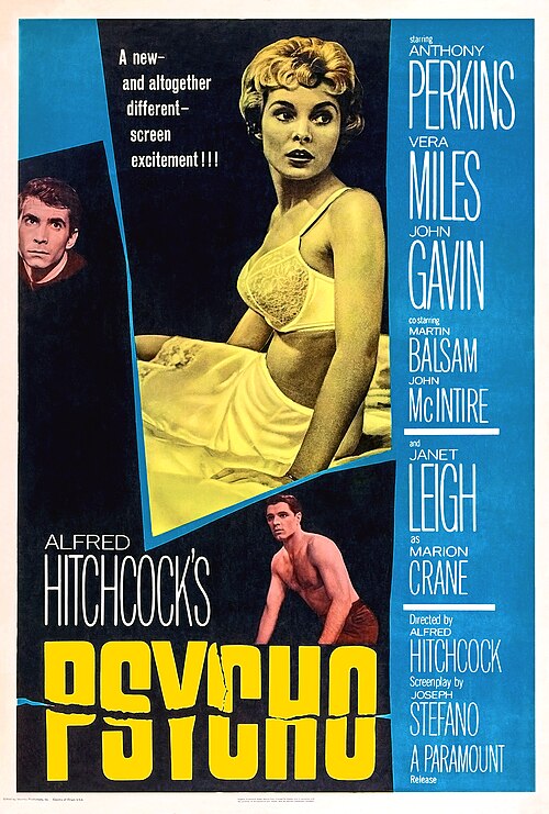 psycho 1960 theatrical poster retouched
